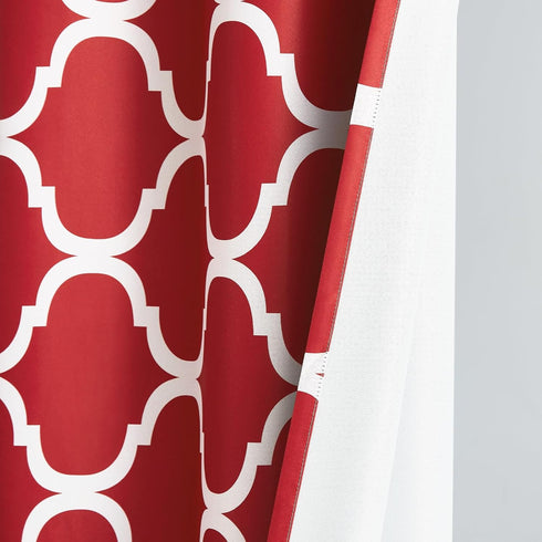 Melodieux 52 by 18 Inch Moroccan Rod Pocket Window Curtains Valance, Red (1 Panel)
