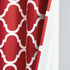 Melodieux 52 by 18 Inch Moroccan Rod Pocket Window Curtains Valance, Red (1 Panel)