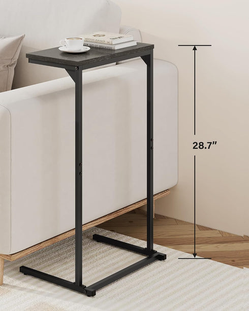 28.7 inch TB01BK071 TUTOTAK C Shaped End Table, Tray Table, Small Side Table, Tall Couch Table, Tv Tray, Sofa Table