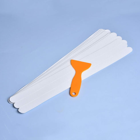 Supkiir Bathtub Non Slip Stickers, 24 PCS Anti Slip Adhesive Shower Treads with Scraper for Bath, Tub, and Stairs