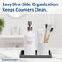 Countertop 2 7.7" Counter Spacewiser and Vanity Tray - PC Small Silicone Bathroom Trays, Kitchen Soap Tray, Dish Sponge