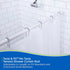 Kenney KN609C/10 Twist & Fit No Tools Camlock Tension Shower Curtain Rod, 42-72" Adjustable Length, White