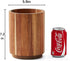 Acacia Wood Utensil Holder - 360° Rotating 7.2" Large Kitchen Utensil Storage Organizer for Countertops