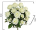 Admired By Nature 15 Head Artificial Flowers - Roses Bud Bush Spring Faux Flower Arrangement for Wedding Home Decor