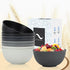 PYRMONT Wheat Straw Bowls, 26 OZ Plastic Reusable Unbreakable Soup Bowls, Set of 8, Dishwasher & Microwave Safe