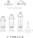 Homestia Plastic Cocktail Shaker with Scale and Jigger Set - 18 oz - Clear Plastic Drink Mixer Bartender Kit