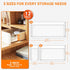 Criusia 12 Pack Large Clear Plastic Drawer Organizer Trays for Kitchen, Bathroom, Makeup, Office Storage