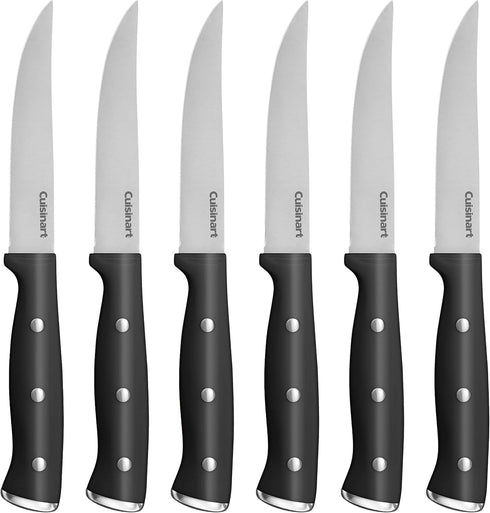 Cuisinart Classic Forged Triple Rivet 6-Piece Steak Knife Set, Superior High-Carbon Stainless Steel Blades for