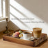 EdenDwell 2 Pack, Acacia Serving Trays - Acacia Wood Serving Platterss, Wood Serving Tray, Decorative Trays