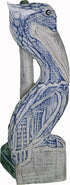 WorldBazzar Hand Carved Pelican Paper Towel Holder Wood Carving Nautical Statue Kitchen Gadget Sculpture