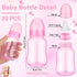 20 1 TrelaCo Bottle Chug Baby Shower Game Pcs Baby Bottles Shower Favor with Bear Theme Sign for Gender Reveal Party