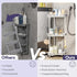 3 4 SWTYMIKI Corner Shower Caddy Standing - Tier Floor Standing Shower Organizer with Hooks, Plastic & Stainless Steel