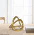 PUHOZN Modern Geometric Round Sculpture Gold Knot Statue Decor Tabletop Sculpture and Figurines Round Decorative