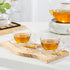 Set, 6 Pack 7OZ/210ML, Glass Teacup and Saucer Coffee Mug with Stainless Steel Spoon Suitable for Espresso Juice