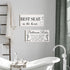 Jetec 2 Pieces Funny Bathroom Pictures Wall Sign Decor, Rustic Toilet Rule Wall Art, Best Seat Wooden Sign