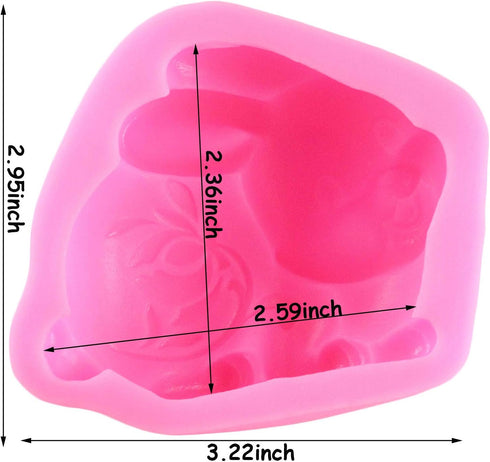 Mujiang Silicone Jello Molds for Easter Rabbit Cake Decorating