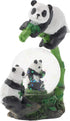 Elanze Designs Panda Bear Family China Tabletop Figurine, 45MM Miniature Glitter Water Snow Globe Decoration