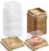 50 Set Gold Bottom Clear Cover Plastic Mini Cake Box, Muffin Box, Moon Cake Box