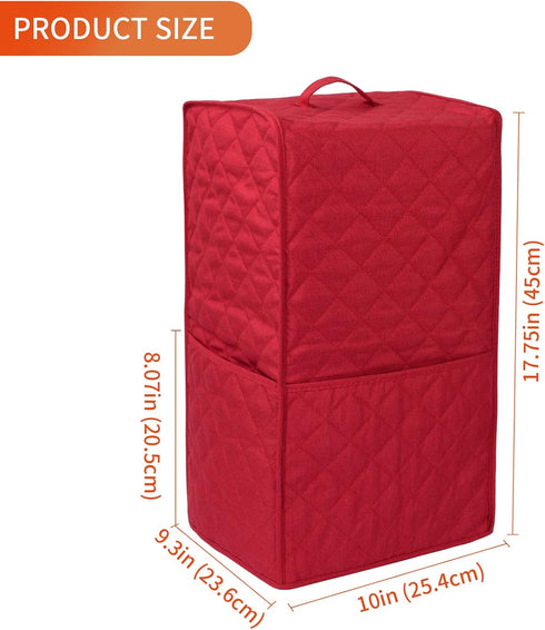 Kitchen Blender Dust Cover - Compatible with Ninja Foodi Blender, Appliance Cover with Accessory Pocket (Red)
