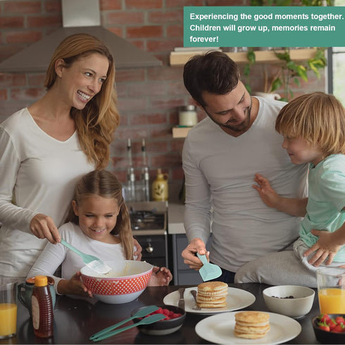 Silicone Spatula Set, Premium Heat Resistant Spatulas, 2 Small & 2 Large Flexible Scrapers for Baking and Cooking