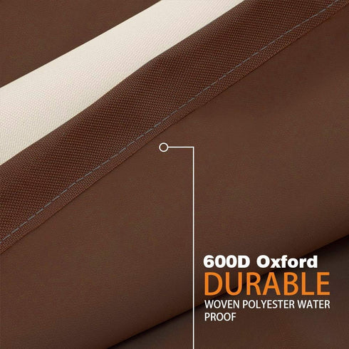 Vailge Rectangle Patio Ottoman Cover, Waterproof Outdoor Ottoman Cover with Padded Handles, Patio End Table Cover