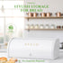 Countertop FINESSY Large Bread Box White for Pantry, Bread Box for Kitchen Stainless Steel, Breadbox Keeper for Fresh