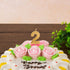 Luter Gold Glitter Happy Birthday Cake Candles, Number 3 Birthday Candle Topper Decoration