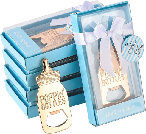 12 packaging 12pcs pcs Baby Shower Return Gifts for Guest Supplies Poppin Baby Bottle Shaped Bottle Opener