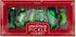 DEMDACO Pickle Festive Green Glass Christmas Decorative Hanging Ornaments - 4 x 2 Game