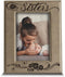 BELLA BUSTA Sisters Picture Frame, Engraved Leather Gift for Sister, 5x7 Vertical