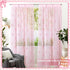 Tegeme 2 84 Inches Panels Pink Bow Sheer Curtains Long Embroidered Voile Curtains Decorative Coquettish Sheer Shades