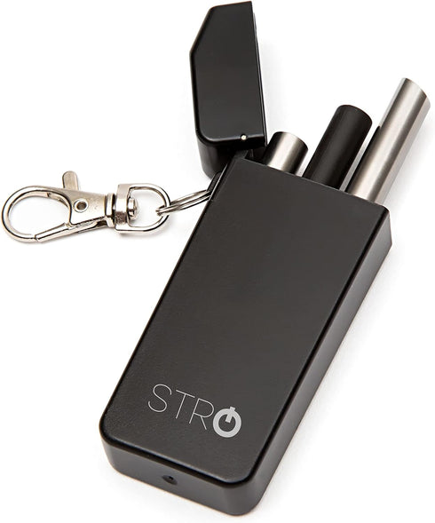 STRO Portable Reusable Metal Straw with Travel Case & Cleaning Brush, Stainless Steel Drinking Straw
