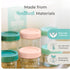 4oz (12-Pack) Mason Bottle Breast Milk Storage Jars Reusable Glass Baby Food Containers with Lid for Baby Formula
