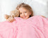 Cozy 60"x80" BENRON Baby Pink Throw Blankets, Soft Shaggy Plush Sherpa Blankets, Lightweight Fluffy Faux Fur Blankets