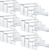 Sintuff 24 Pcs 6 Set Acrylic Display Risers, Clear Acrylic Shelves for Table Decoration, Party Showcase Organizer