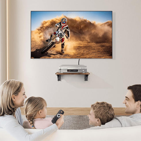 16.5 11 Inches, Homode Projector Shelf for Wall, Foldable Floating TV Shelf, Wall Mount DVD Shelf with Heavy-Duty