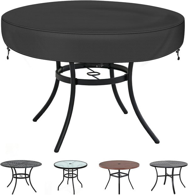 TOHONFOO Round Coffee Table Cover - Waterproof Anti-UV Round Patio Table Cover