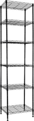REGILLER 6 Wire Shelving Steel Storage Rack, Adjustable Unit Shelves for Kitchen, Bathroom, Closet