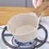Nonstick Sauce Pan, Small White Soup Pot, Flat Bottom Milk Pot, Multifunctional Cooking Pot for Frying