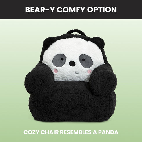 Cozee Delta Children Panda Buddy Chair, Black/White