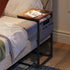 BF77SF01 HOOBRO C Shaped End Table, Adjustable Height Side Table for Sofa, Couch Side Table for Small Spaces, Slide