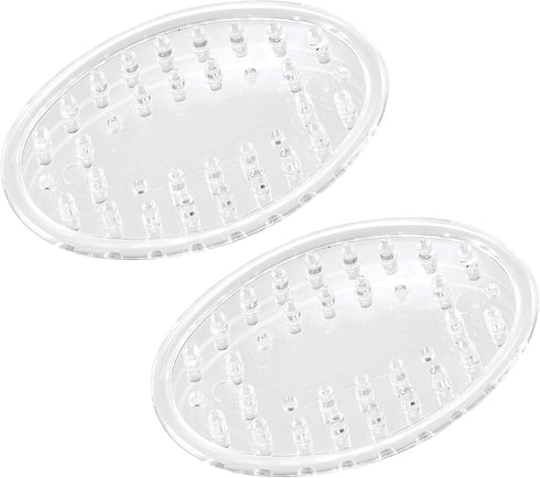 iDesign Clear Plastic Soap Saver Holder Tray for Bathroom, Shower, Kitchen, Set of 2