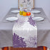 Table Runner, Chrysanthemum Flower Purple White Dresser Scarves for Holiday Dinner Parties, 13x120inch
