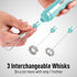 3-in-1 Zulay Froth N Go Milk Frother Rechargeable Handheld Frother Wand with Travel Case & USB-C Charger Single, Double