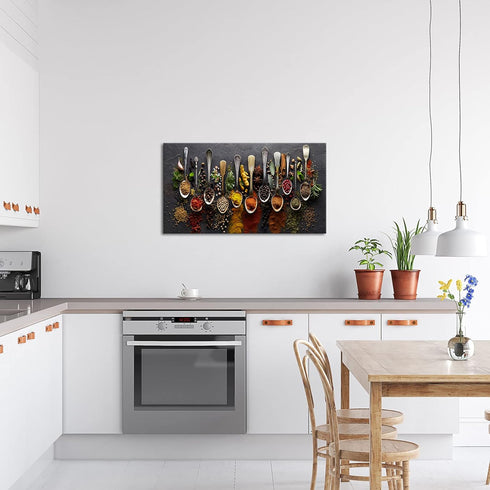 34 inches DuoBaorom Spice Pictures for Kitchen Wall Wrt Food Painting Long