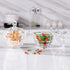 9fl.oz Set 2 ComSaf Crystal Glass Candy Dishes with Lids, of Mini Decorative Covered Candy Jars for Office Desk, Coffee