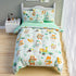 SANDJEST Jungle Animal Comforter Set Full Size 98x86in for Kids Boys, Microfiber