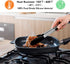 HOTEC Premium Stainless Steel Locking Kitchen Tongs with Silicon Tips, Set of 3-7", 9" and 12" (Black) by HOTEC