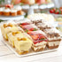 50 Pack 7 oz Qeirudu Dessert Cups with PET Lids and Spoons, Mini Plastic Yogurt Parfait Cups Square Party Serving Cup