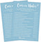 Blue Theme Bridal Shower Games for 25 Guests - Over or Under Games, Wedding Advice Cards for Reception